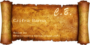 Czifra Barna névjegykártya